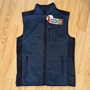 Orvis Mens Sweater Fleece Vest Blue Size Medium NWT